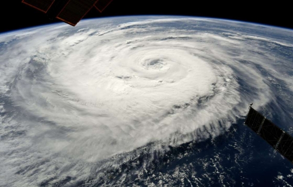국제우주정거장 ISS에서 본 제19호 태풍 솔릭 모습. (사진=NASA 리키 아놀드)