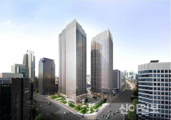 내년 상반기 중 오픈 예정인 조선호텔 독자브랜드의 '조선 팰리스 서울 강남, 럭셔리 컬렉션' 조감도. (제공=신세계조선호텔)