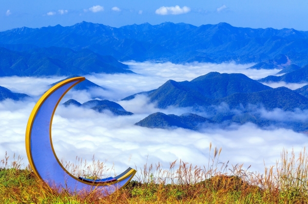 문경단산 정상 전경 사진