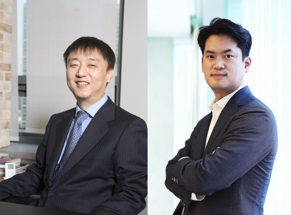 NHN 이준호 회장(왼쪽)과 정우진 대표(오른쪽).(사진=NHN)