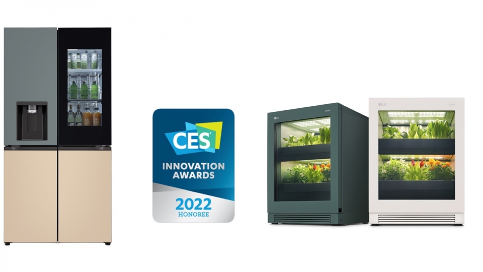 CES 2022 혁신상을 수상한 LG전자 제품들.[사진=LG전자]