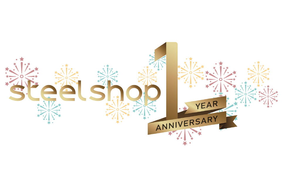 동국제강 철강 전자상거래 플랫폼 ‘스틸샵(steelshop)’ 1주년 기념 로고. [사진=동국제강]