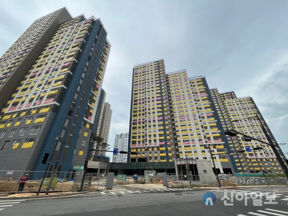 지난달 16일 인천시 서구 '검단 한신더휴 어반파크' 공사 현장. (사진=서종규 기자)