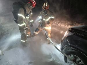 제주 우보악 산불현장 근처 불에 탄 차량 발견 