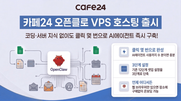 카페24, AI 에이전트 구축 간소화한 '오픈클로 VPS' 출시 - 뉴스 썸네일 이미지