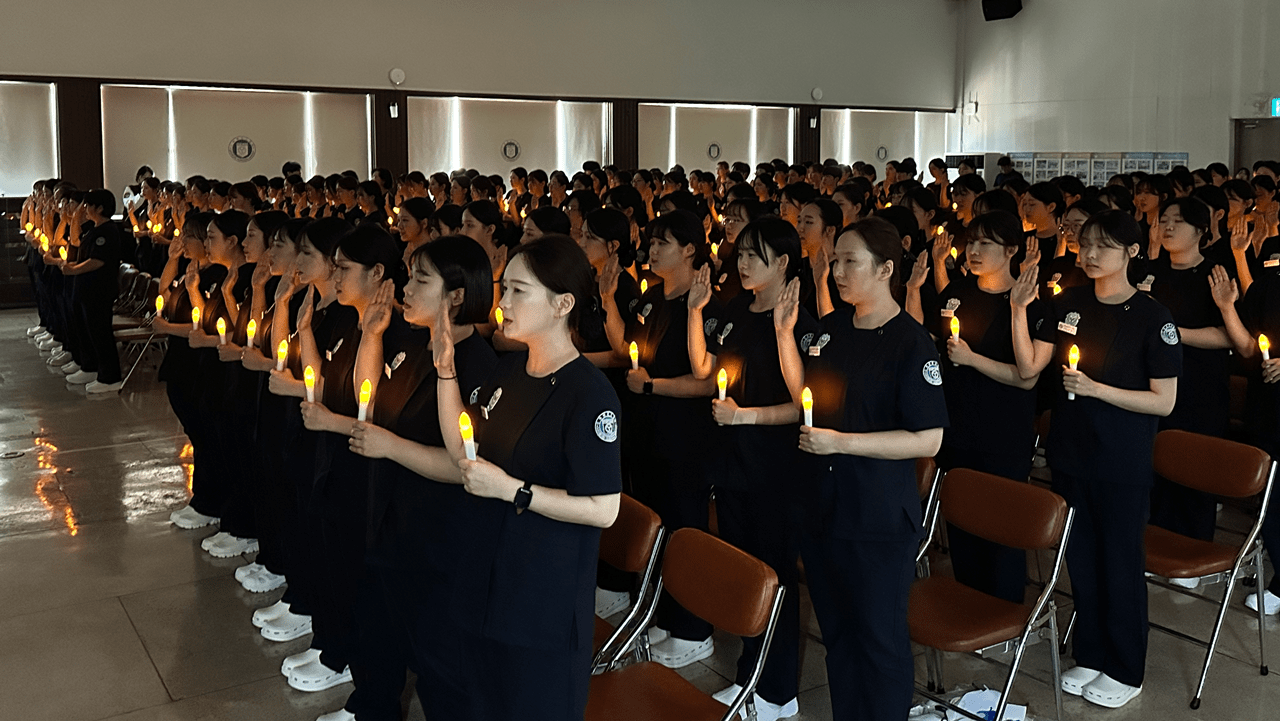 "간호직에 최선을"...강릉영동대, 62회 나이팅게일 선서식 - 뉴스 썸네일 이미지