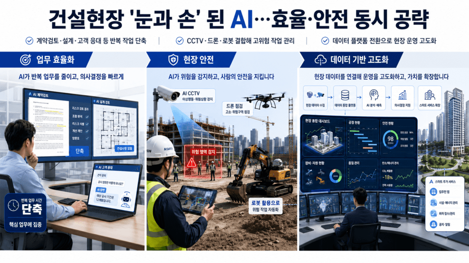 효율·안전 동시에…건설 현장 '눈과 손' 된 AI