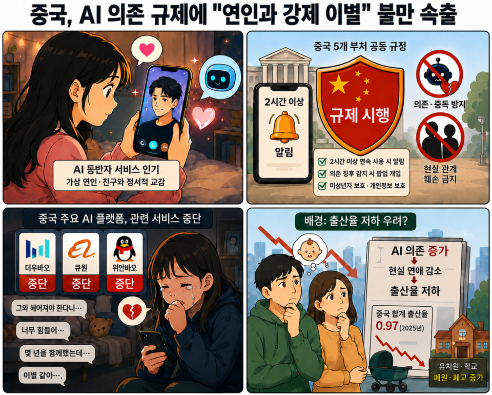 [신아 AI 스토리] 中, AI 동반자 서비스 규제 시행