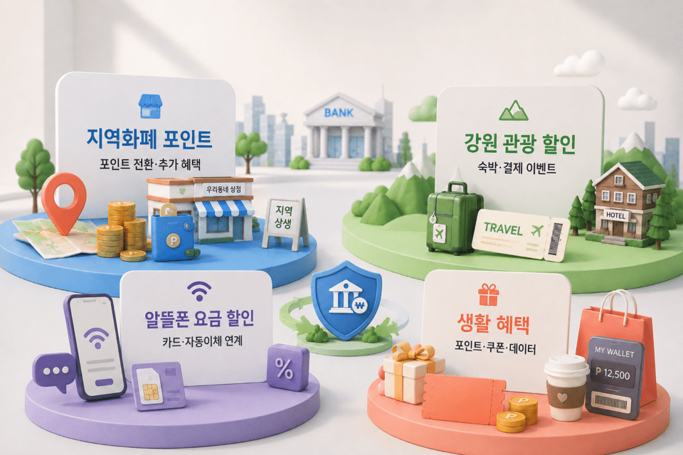 [은행 실속 한눈에] 지역화폐 포인트·관광 할인...통신비 혜택도 - 뉴스 썸네일 이미지