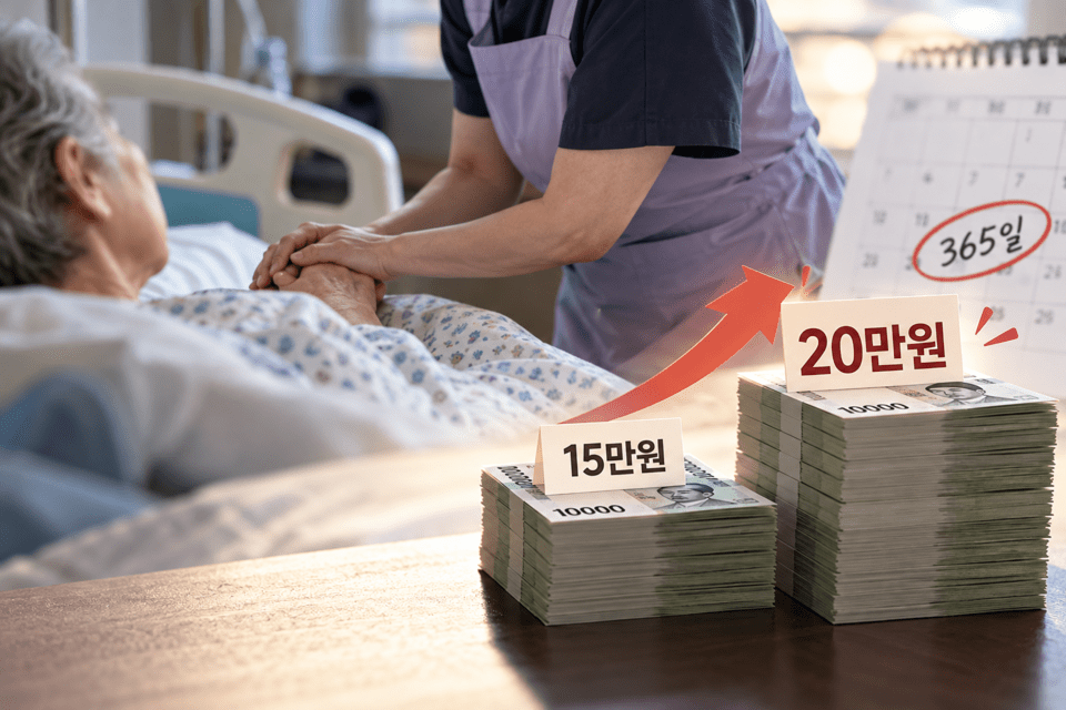 간병인 일당 20만원 다시 확산...보험사, 보장기간·금액 경쟁 - 뉴스 썸네일 이미지